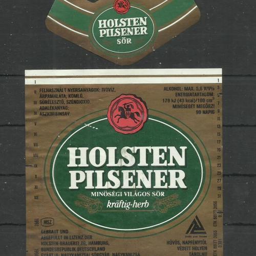 Címke-sör címke-Holsten pilsener