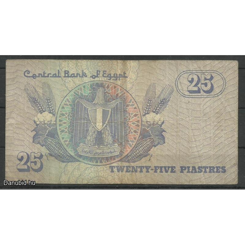 1985.- Egyiptom - 25 piastres - papírpénz - használt