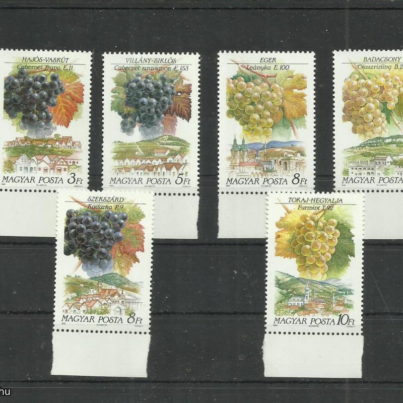 1990.- Magyar borvidékek sor - MNH/** ívszél