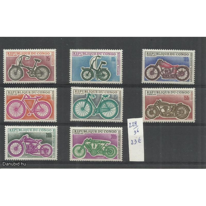 1969. – Kongó - MNH/** -  Kerékpárok és motorkerékpárok