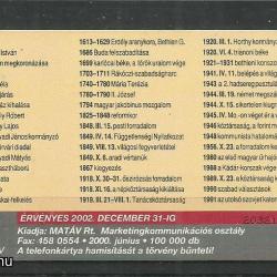 2000.- Magyar történelem évszámokban  - Magyar Telefonkártya