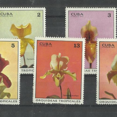 1972.- Kuba -Cuba -MNH/**-Orchidea sor -7 db