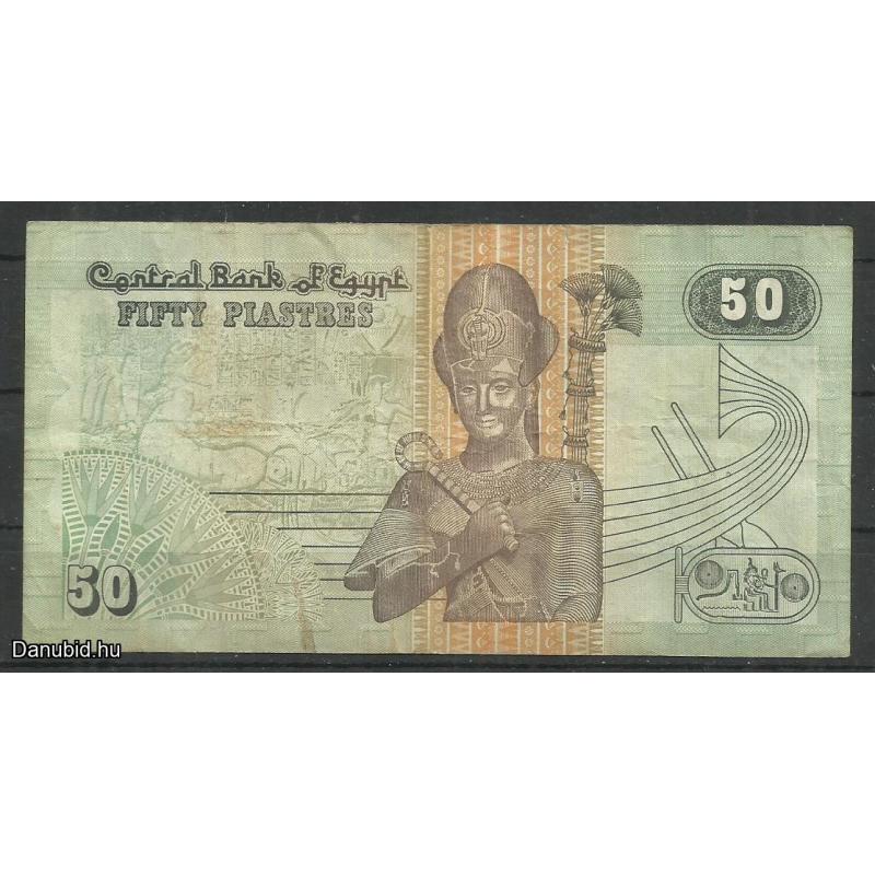 2007.- Egyiptom - 50 piastres - papírpénz - használt