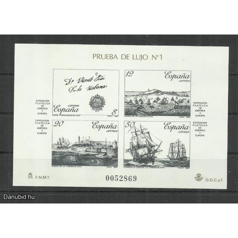 1987.- Spanyolország - MNH/** - vágott blokk - Bélyegkiállítás