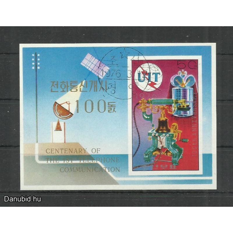1976.- Korea - MNH/** - vágott blokk - 100 éves a telefon