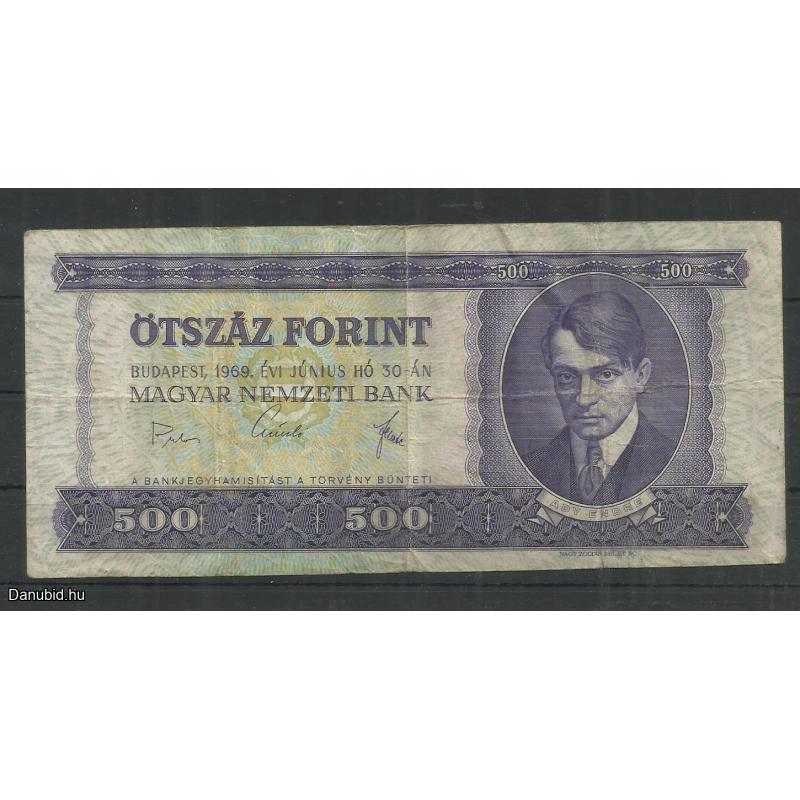 1969.- 500 forint - H sorozat - használt