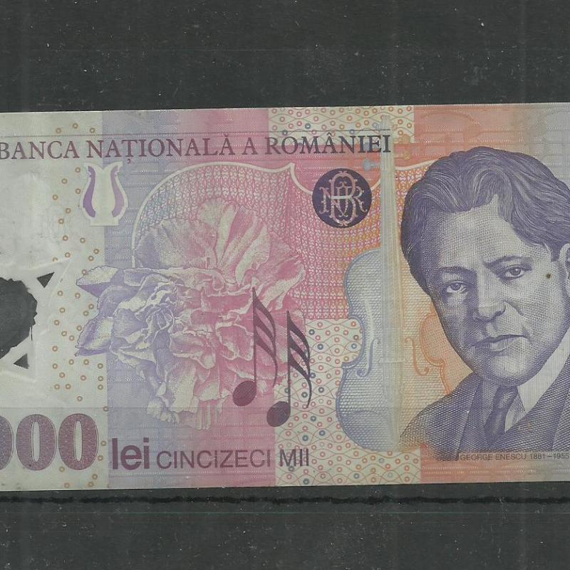 50 000 lei Románia  polimer használt.