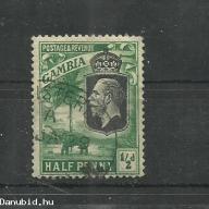 1929. - Anglia - Gambia - pecsételt -1/2d