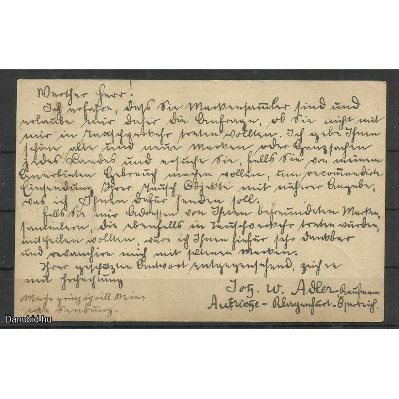 1896.-Ausztria - Levelezőlap - Klagenfurt - 2 kr