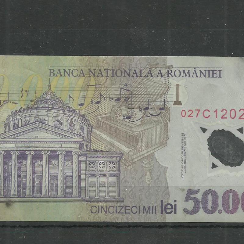 50 000 lei Románia  polimer használt.