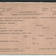 1960.- Jelentkezési lap - biankó -vezető-továbbképző tanfolyam