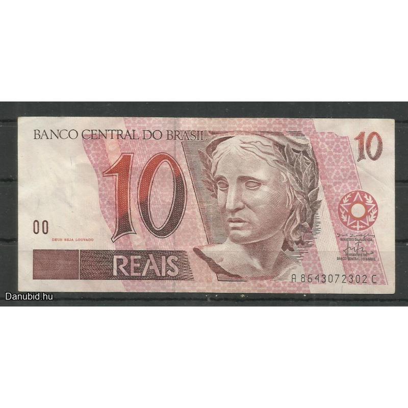 Brazília 10 Real - Arapapagáj -papírpénz - használt Arara