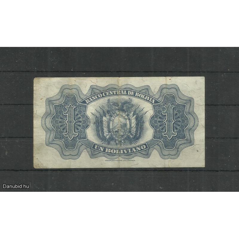1928.- Bolivia -un boliviano papírpénz