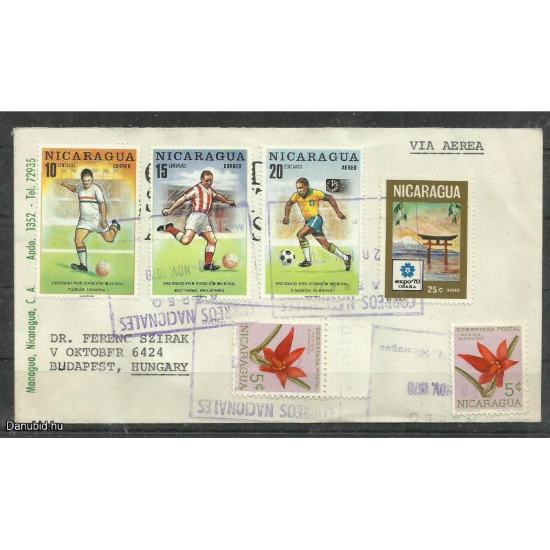 1970.- Nicaragua - Nakaraguai levél Magyarországra - légiposta -sport