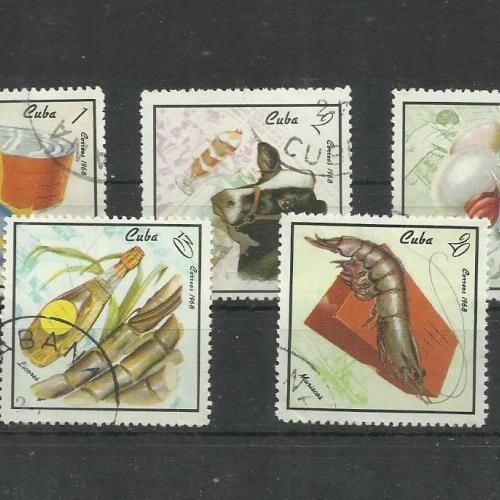 1968.- Kuba -Cuba -MNH/**- kubai mezőgazdasági termékek sor - 5 db