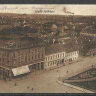 1915. - Győr - futott -képeslap - látkép - Hotel Royal