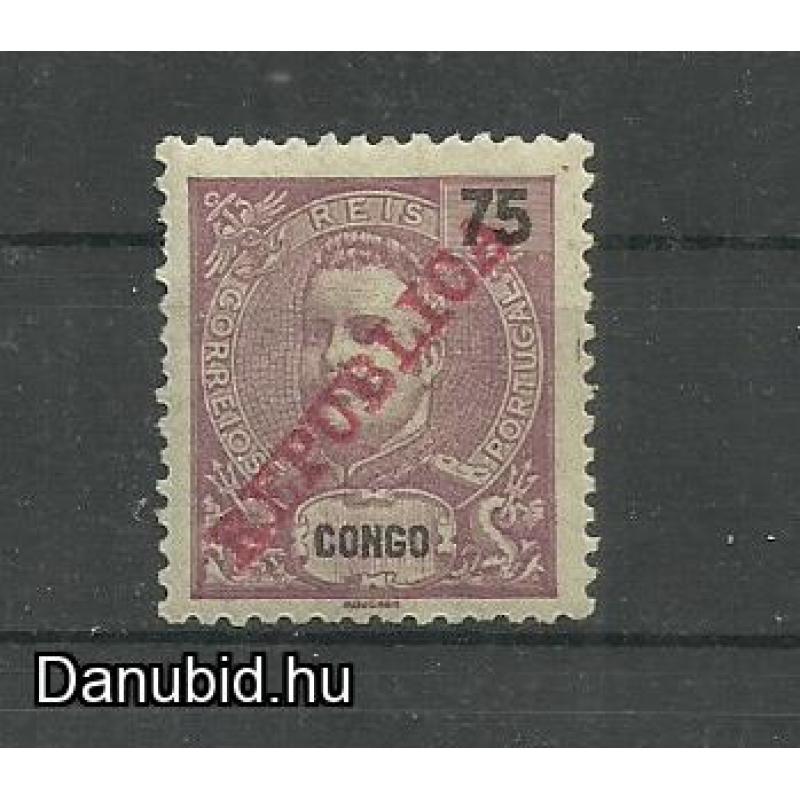 Portugál Kongó – 1911 - Karlos király -  Republica -  MNH/** - 75 reis