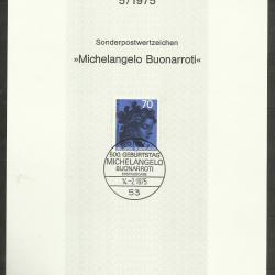 Elsőnapi bélyegzés - 1975 - " Michelangelo" - bélyeg