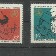 1968.- Kuba -MNH/** - 20 ÉVES EGÉSZSÉGÜGYI VILÁGSZERVEZET