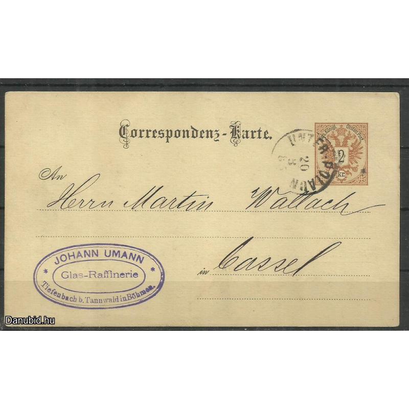 1885.-Ausztria - Levelezőlap  - 2 kr