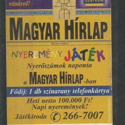 1996.- MATÁV - Magyar Telefonkártya - Magyar Hírlap