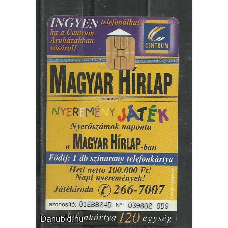 1996.- MATÁV - Magyar Telefonkártya - Magyar Hírlap - I