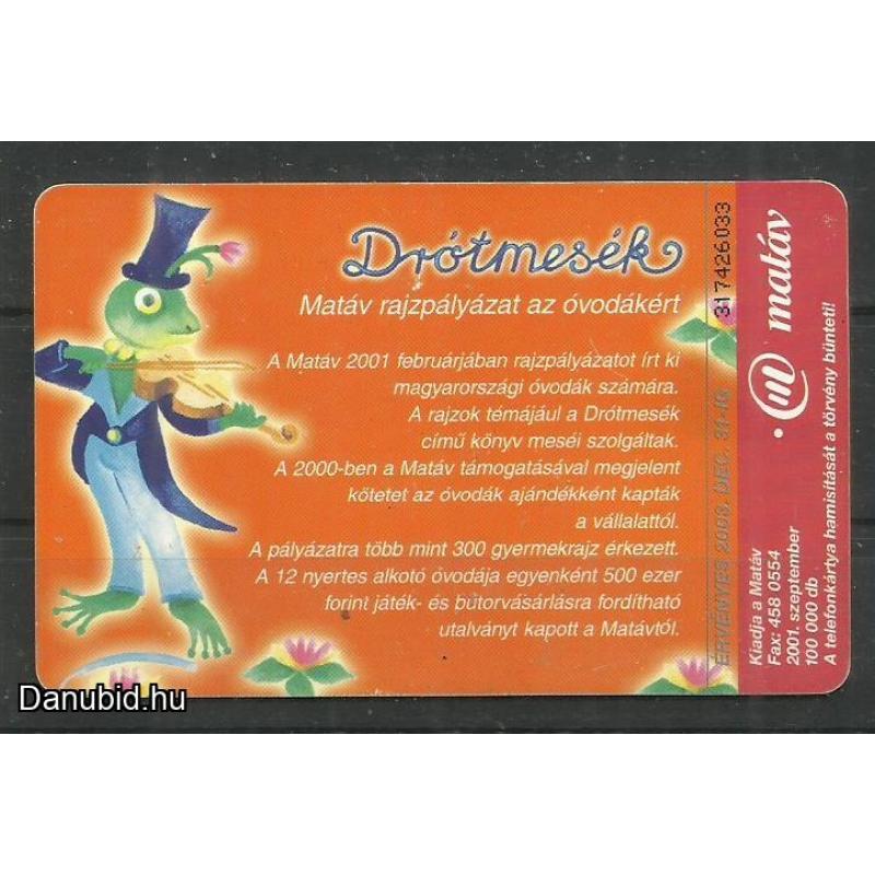 2001.- Drótmesék - Magyar Telefonkártya - Pongrácz Zsanett rajza.