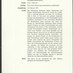 Elsőnapi bélyegzés - 1975 - " Michelangelo" - bélyeg