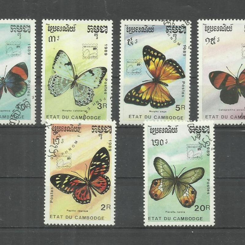 1989.- Kambodzsa - Pillangó so r- pecsételt