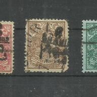 1904.- Irán - pecsételt - 3 db - felülnyomott - Perzsia