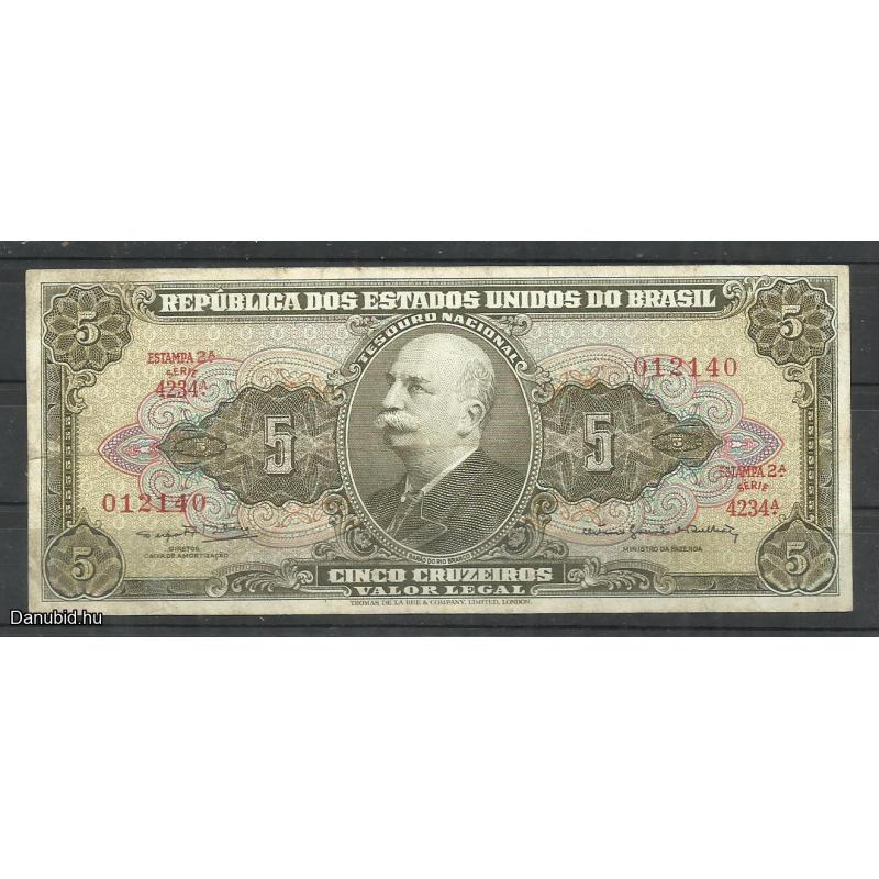 1962 .- Brazilia -  5  cruzeiro -  használt