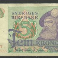 1978 .- Svédország-  5  kronor -  használt