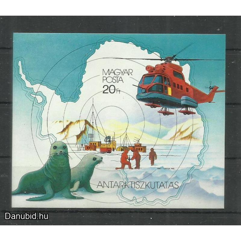 1987.- Anktartisz kutatás - MNH/** - vágott blokk