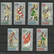 1966.- Burundi - MNH/** - Hagyományos táncosok („ezüst háttér”)