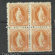 1888.-Helvetia - Svájc -MNH/** - 20c -  gumi nélkül - narancssárga
