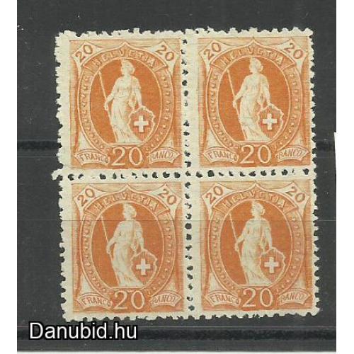 1888.-Helvetia - Svájc -MNH/** - 20c -  gumi nélkül - narancssárga