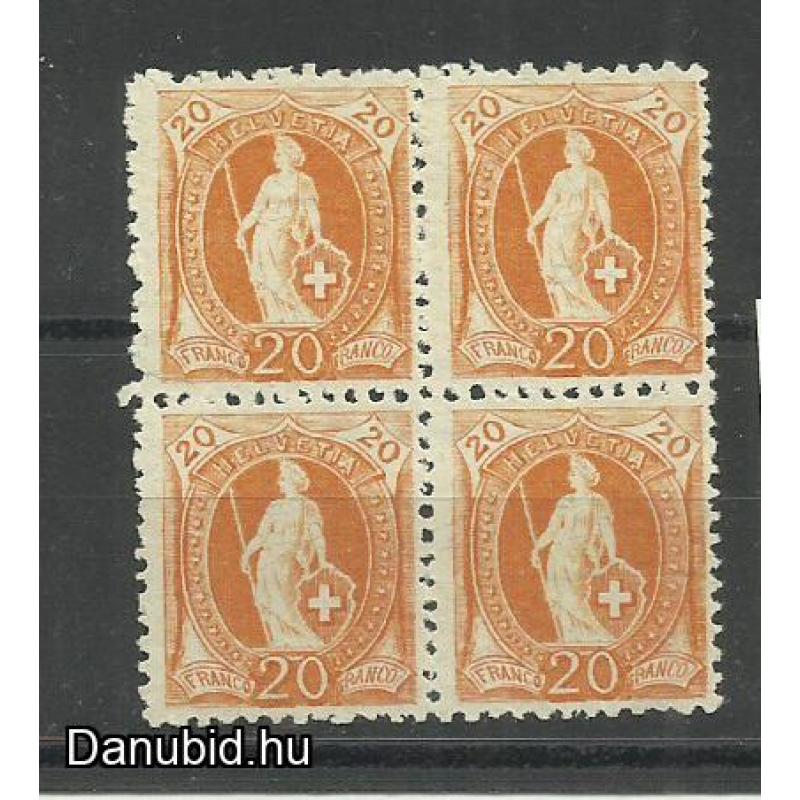 1888.-Helvetia - Svájc -MNH/** - 20c -  gumi nélkül - narancssárga
