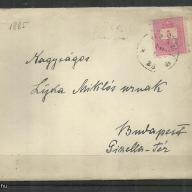 1885.- Levél - Budapest - Kis -Korpád -színes számu 5 kr bélyeg