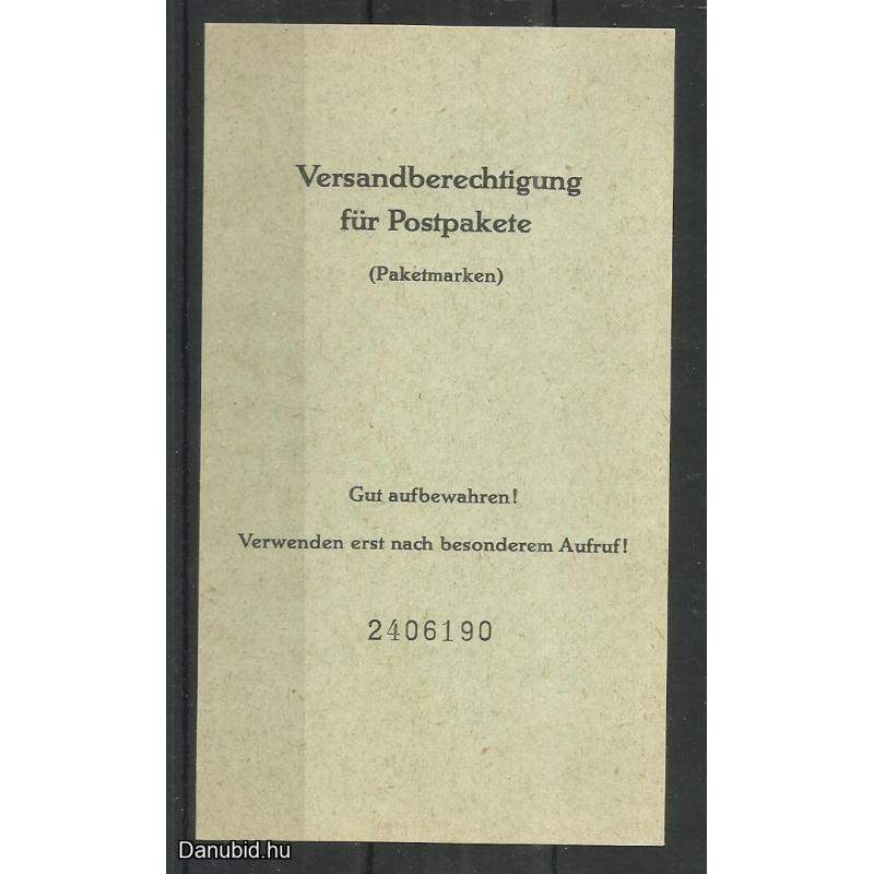 1965.- Németország - bélyegfüzet - MNH/** - Csomagbélyeg