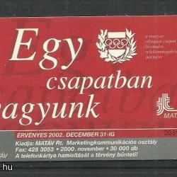 2000.- Sydney - Aranyérem  - Olimpia - Magyar Telefonkártya