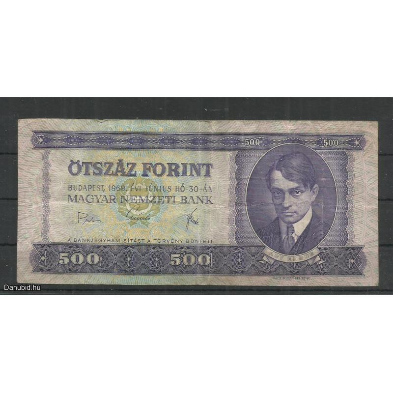 1969.- 500 forint - E sorozat - használt - 060604