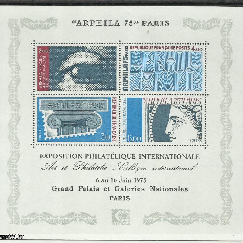 1975.- Franciaország - MNH/** - blokk - Arphila bélyegkiállítás – Párizs