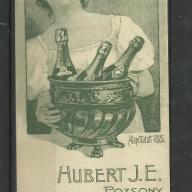 1920.-  1 db számolócédula - Hubert pezsgő - Pozsony