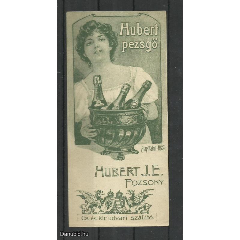 1920.-  1 db számolócédula - Hubert pezsgő - Pozsony