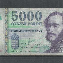 2008.- 5000 forint - használt állapot - BA - 776