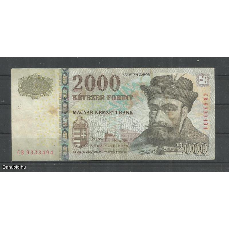 2010.- 2000 forint - használt állapot - Bethlen Gábor
