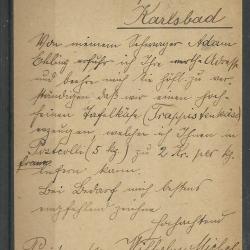 1908.- Levelezőlap - Perjámos  ról - Karlsbad - ba