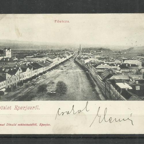1904.-Üdvözlet Eperjes - futott képeslap