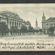 1899.-Üdvözlet Czeglédről - futott képeslap