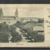 1900.- Üdvözlet Pécsről - Székesegyház - futott képeslap